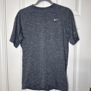 Nike Dri-Fit Short Sleeve Training Shirt - Gray Heather Small Moisture Wicking